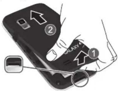SAMSUNG Fascinate - Removing the battery cover - 1
