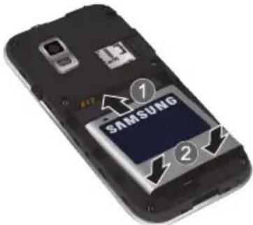 SAMSUNG Fascinate - Installing the battery - 1