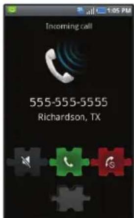 SAMSUNG Fascinate - Answering Calls - 2