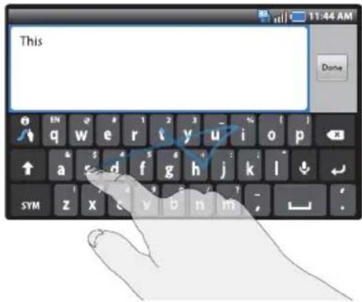 SAMSUNG Fascinate - Entering Text Using Swype - 1