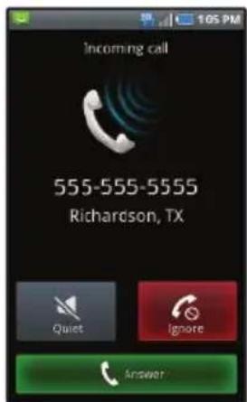SAMSUNG Fascinate - Answering Calls - 1