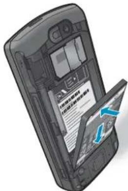 Illustration of a smartphone with a printed note and a blue arrow indicating a location or movement, showing text on the screen.