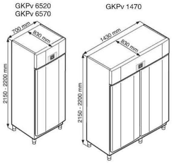 LIEBHERR GKPv 6573-42 ProfiLine - Gerätemaße - 1