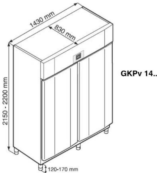 LIEBHERR GKPv 6570-43 ProfiLine - Gerätemaße - 2