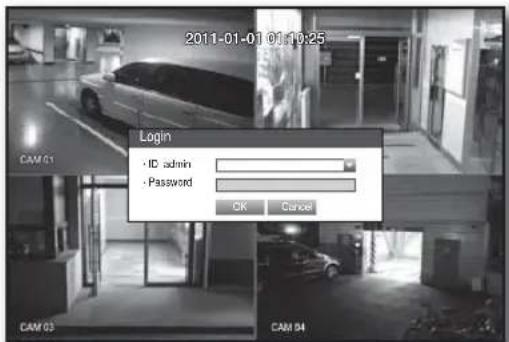 2011-01-01 01:10:25 Login • ID admin • Password OK Cancel