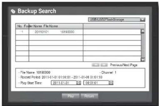 Backup Search USB: L532*boxStorage No. Fader Name File Name 1 20110101 16193000 - - - - - - - - - - - - - - - - - - - - - - - - - - - - - - - - - - - - - - - - - - - - - - - - - - - - - - - - - - - - - - - - - - - - - - - - - - - - - - - - - - - - - - - - - - - - - + Previous/Next Page - File Name 18190000 - Channel 1 - Record Period 2011-01-01 01:01:01 - 2011-01-01 01:01:10 - Play Start Time 2011-01-01 01:01:01 Play Return