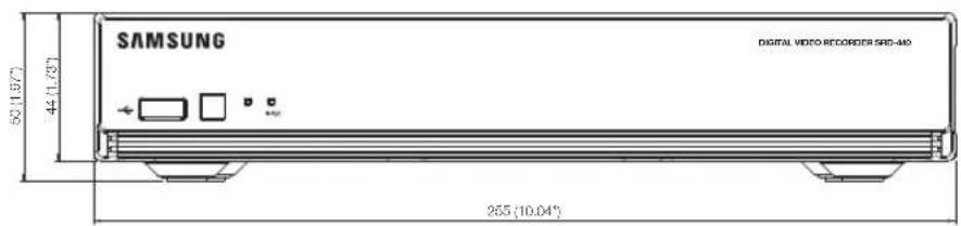 SAMSUNG DIGITAL VIDEO RECORDER SRD-40 50(1.87) 44(1.23) 265(10.04)