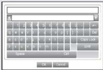 1 2 3 4 5 6 7 8 9 0 . q w e r i u i o p [ ] Del a s d f g h k l : Caps Lock x x o v v n m , Shift Space Ctrl OK Cancel