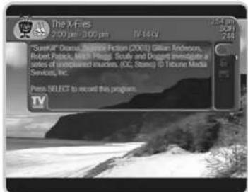 The X-rays 2:00 pm 13:00 pm TV 144V "Sunfall" Ostan, Sunrise Fiction (2001) Gilvan Anderson, Robert Patrick, Math. Peugl. Scully and Droggett Investigate a series of unexplained inuclers. (CC, Stereo) © Tribune Media Services, Inc. Press SELECT to record this program.