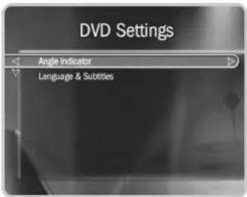 DVD Settings Angle Indicator Language & Subtitles