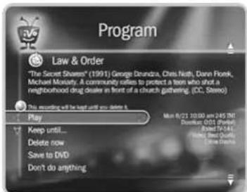 Program Law & Order "The Secret Shares" (1991) George Deundra, Chris Nath, Dawn Flonk, Michael Moskary. A community calls to protect a team who shot a neighbourhood drug dealer in front of a church gathering. (CC, Stereo) This recording will be left until you delete it. Play Keep until... Delete now Save to DVD Don't do anything Main 8/23 20:00 am 245 MHz Duration: 001 Period Date: 7-14-1 Power Beat Quality Home Display