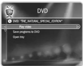 DVD DVD: "THE_NATURAL_SPECIAL_EDITION" Play video Save programs to DVD Open tray