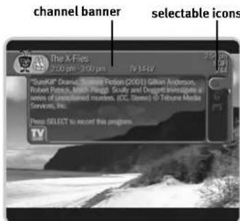 channel banner selectable icons "The X-Fies" 2:00 pm - 3:00 pm TV 14.1V "SunKit" Dravis, Business Fction (2001) Gilvan Anderson, Robert Patrick, Mitch Flugge, Scully and Orangati transquette at series of unexplained movies. (CC, Slame) © Tribune Media Services, Inc. Press SELECT to record this program.