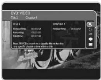 DVD-VIDEO Title 1 Chapter 4 Title 1 Footbeat Time: 00:15:00 Automotive: CHINA-US Total Time: 02:17:00 Chapter 1 Footbeat Time: 00:30:43 Press SFR FCS to touch the a quætiple file on the slice or a specific chapter or driver within a site
