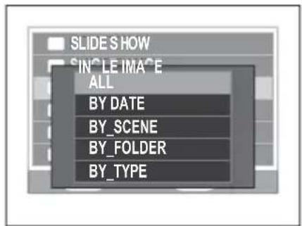 SLIDE S HOW SINGLE IMAGE ALL BY DATE BY_SCENE BY_FOLDER BY_TYPE