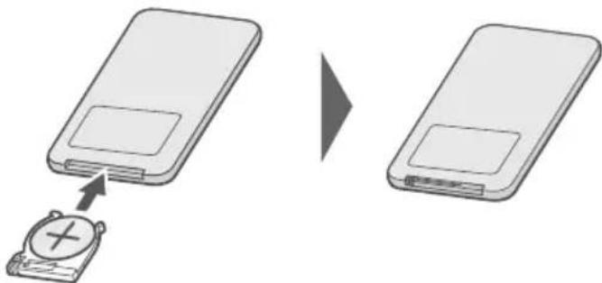 Diagram showing the process of adding a battery into a smartphone, with an arrow indicating the transformation.