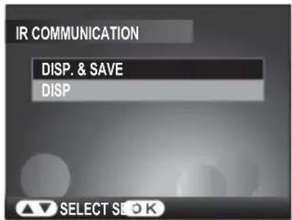 IR COMMUNICATION DISP. & SAVE DISP SELECT S EOK