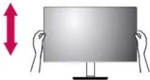 LG 24QP750 - Adjusting the Stand Height - 1