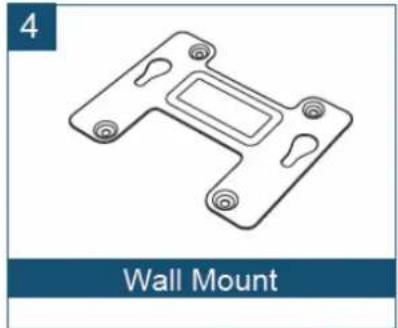 Technical line drawing of a wall-mounted bracket component (no text or symbols on the diagram itself)