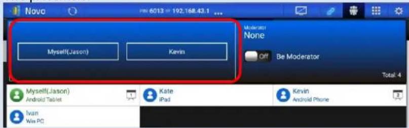 Novo Myself(Jason) Kevin Moderator None Off Be Moderator Total: 4 Myself(Jason) Android Tablet Kate iPad Kevin Android Phone Ivan Win PC