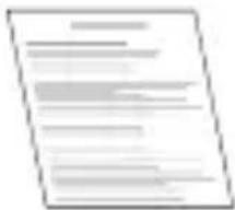 Scanned document page with placeholder text lines, likely a form or template