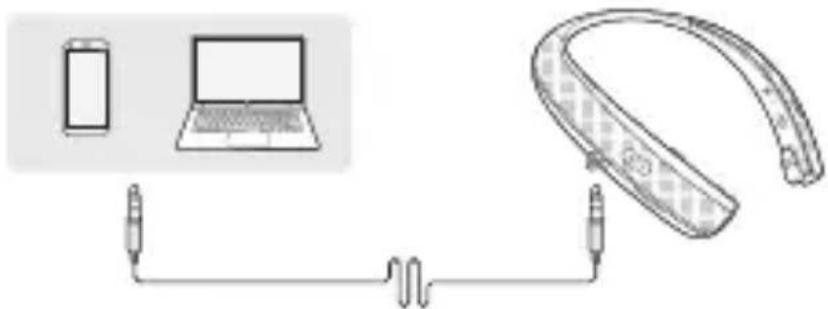 LG Tone Studio HBS-W120 - Conexión por cable (terminal de entrada de audio) - 1