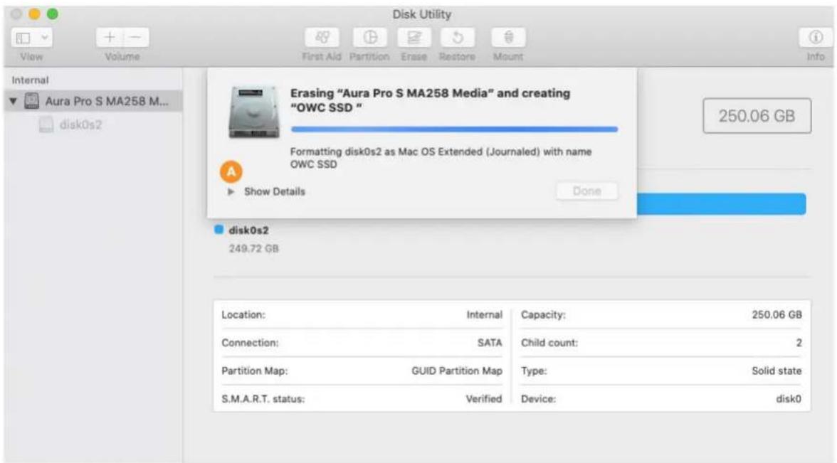 OWC Aura Pro 6G - Formatting Steps: 10.13-10.15 - 5