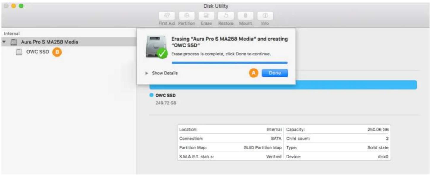 OWC Aura Pro 6G - Formatting Steps: 10.11-10.12 - 5
