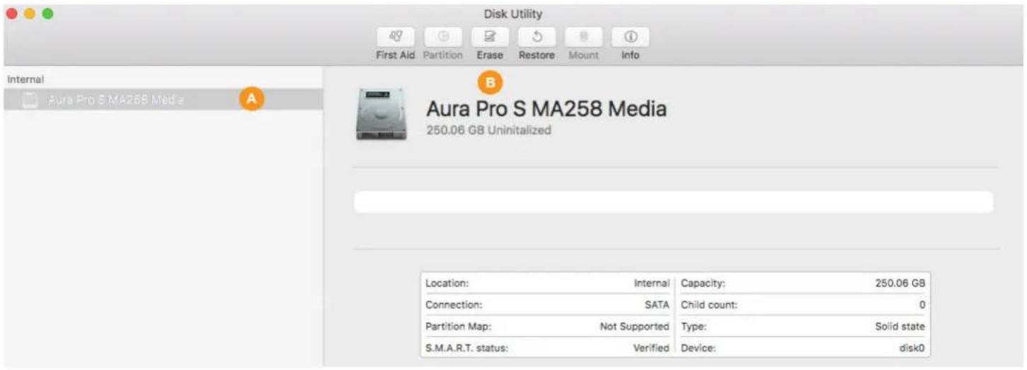 OWC Aura Pro 6G - Formatting Steps: 10.11-10.12 - 2