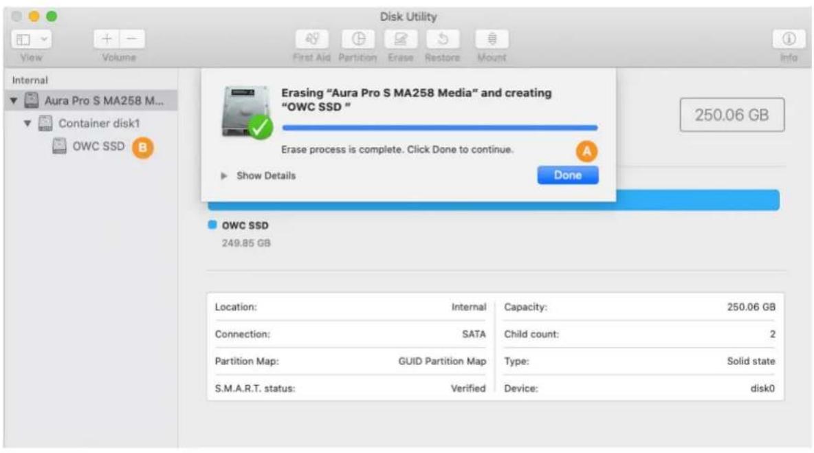 OWC Aura Pro 6G - Formatting Steps: 10.13-10.15 - 6