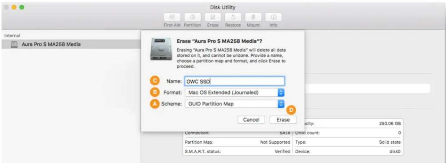 OWC Aura Pro 6G - Formatting Steps: 10.11-10.12 - 3