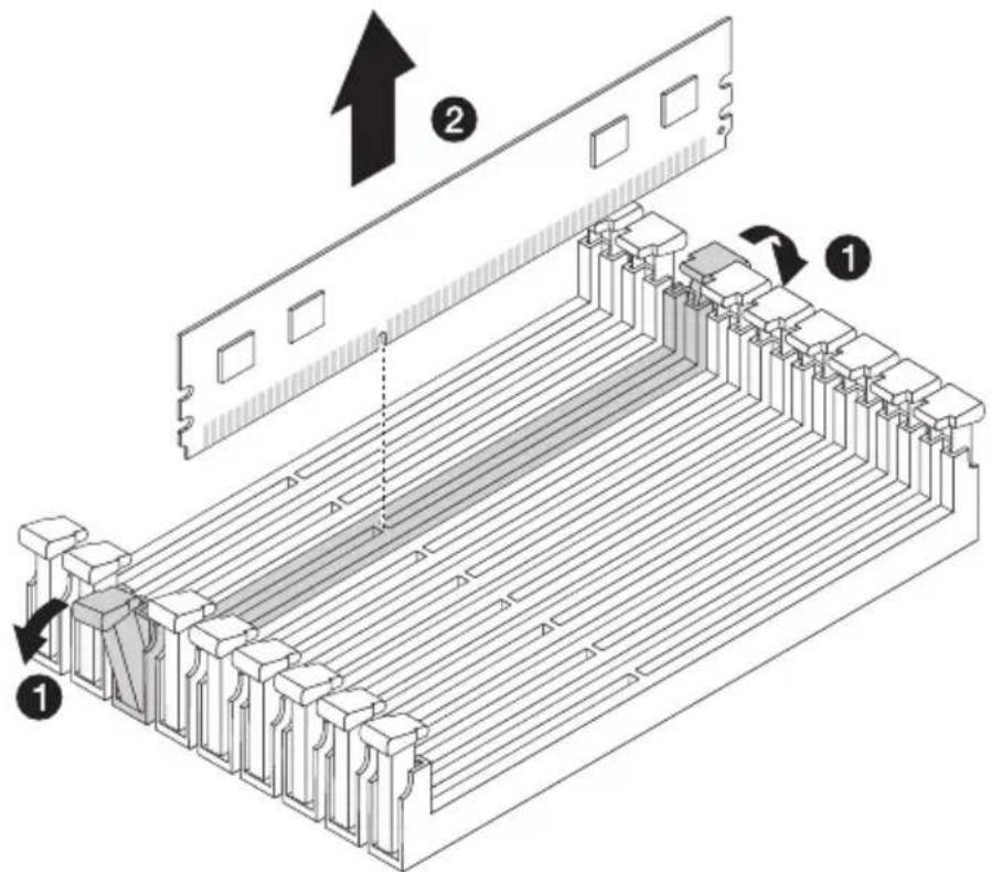 Technical diagram showing a 3D mechanical assembly with numbered components and directional arrows indicating assembly steps.