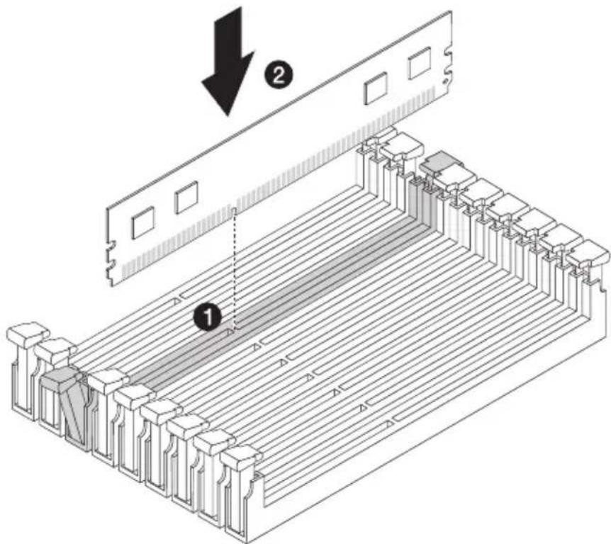 Technical diagram showing a mechanical assembly with labeled components and directional arrow indicating movement or assembly.