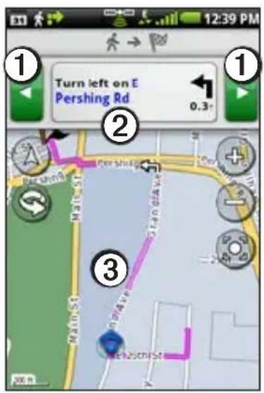 Turn left on E Pershing Rd 0,3° ① ② ③