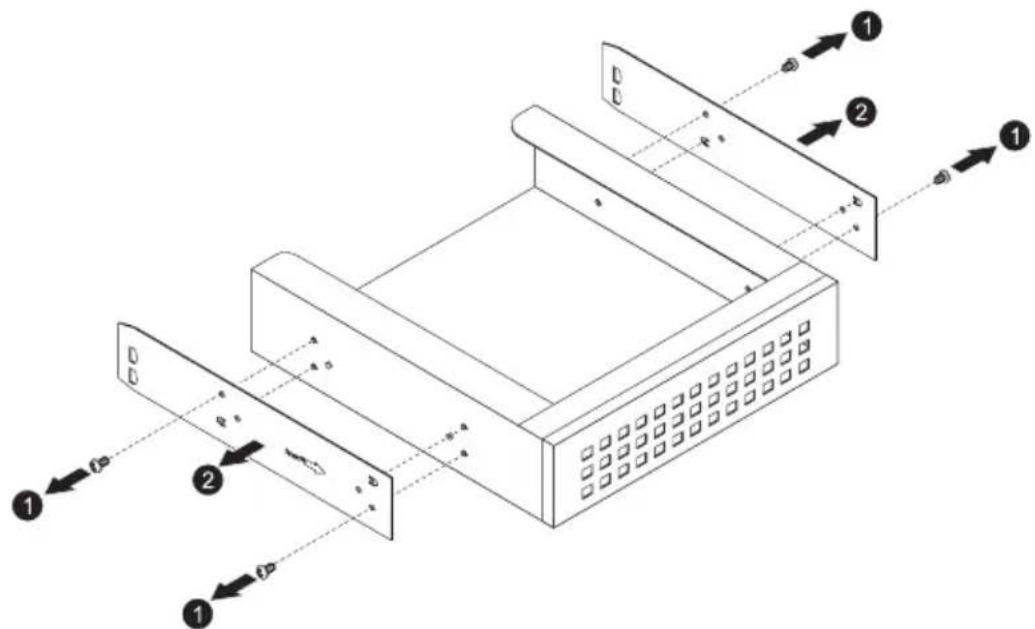 Technical diagram of a server rack with labeled components and directional arrows indicating flow or movement.