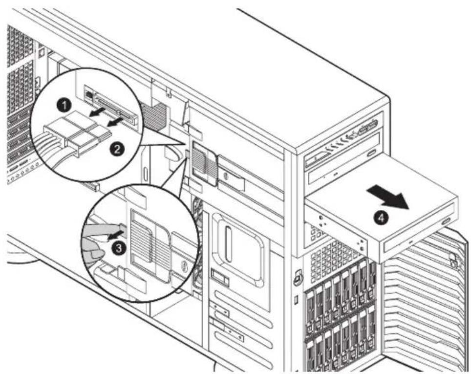Technical diagram showing server rack with labeled components and file access instructions in Chinese
