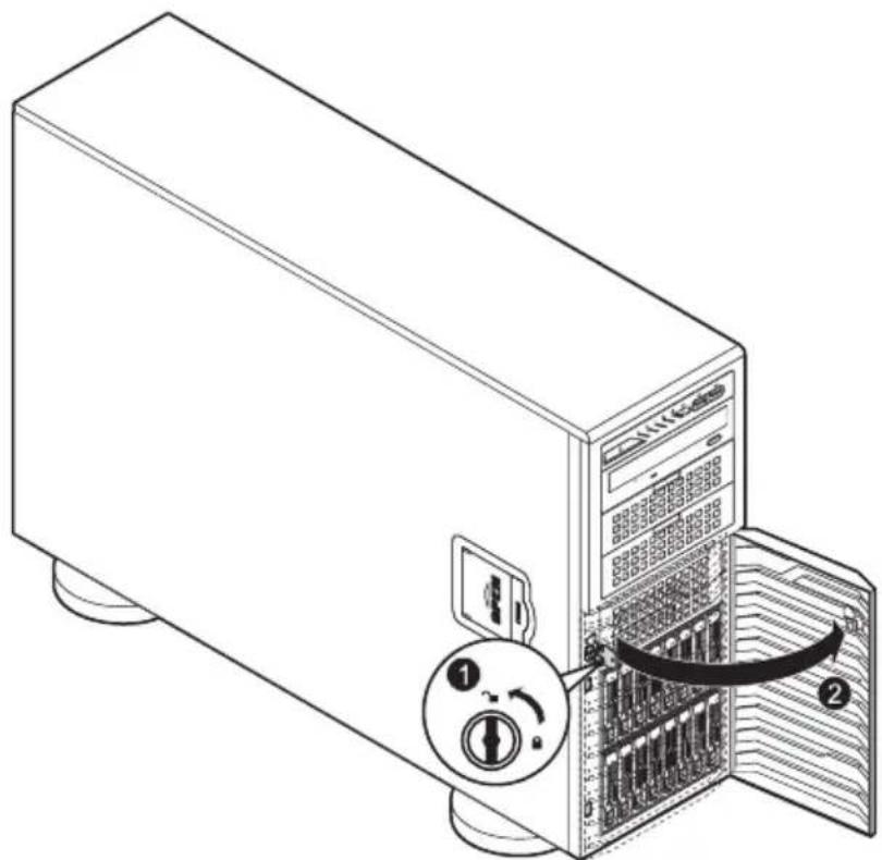 ACER AT350 F1 - Accessing the drive bays - 1