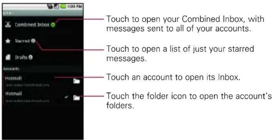 LG Ally - The Accounts screen - 1