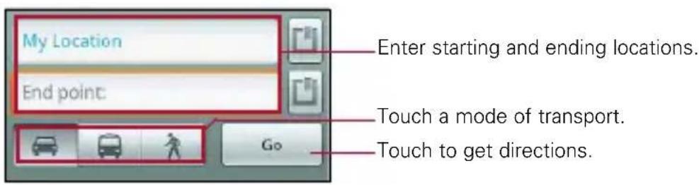 LG Ally - To get directions - 1