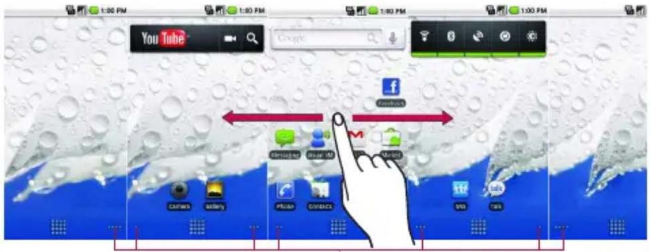 LG Ally - To view other Home screen panes - 1