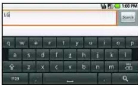 LG Ally - Using the onscreen keyboard - 1