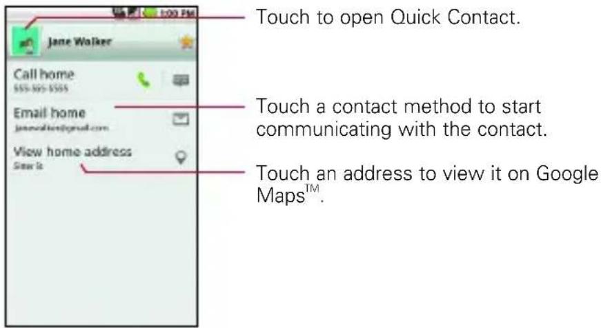 LG Ally - To view details about a contact - 1