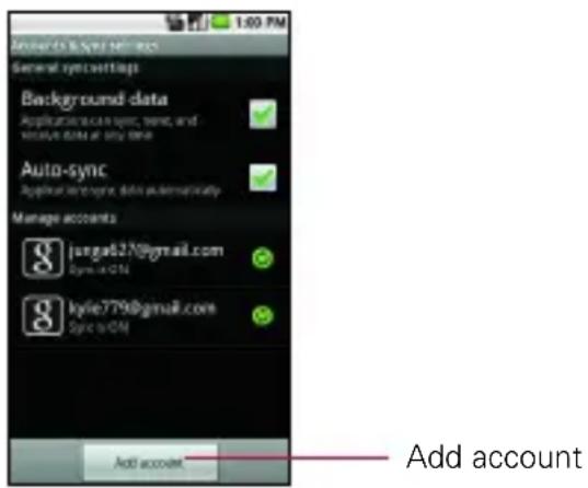 LG Ally - To add an account - 1
