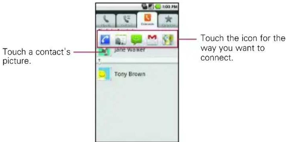 LG Ally - To connect by using Quick Contact for Android™ - 1
