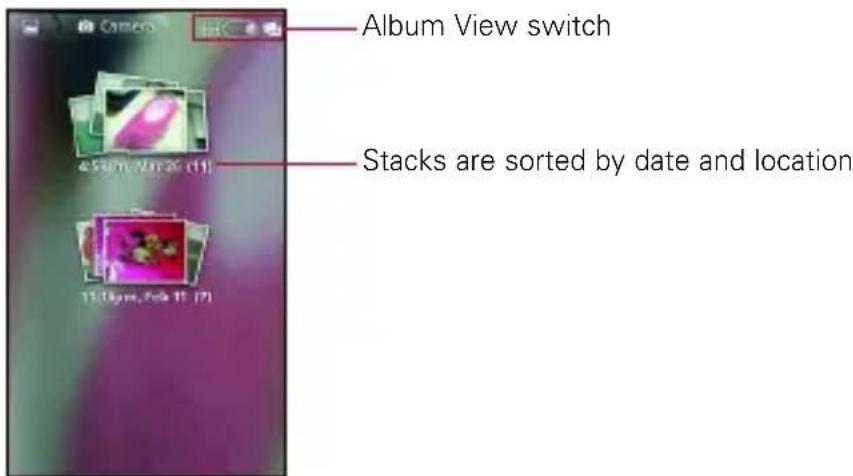 LG Ally - To change how the contents of an album are displayed - 1