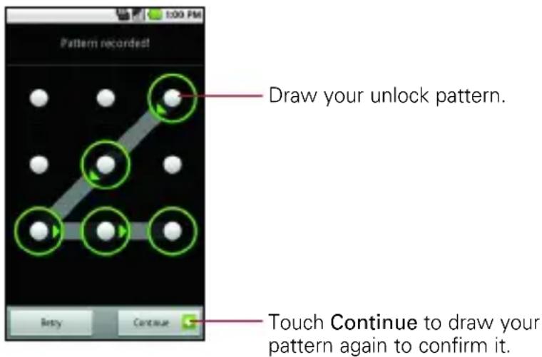 LG Ally - Setting a Lock Pattern - 2