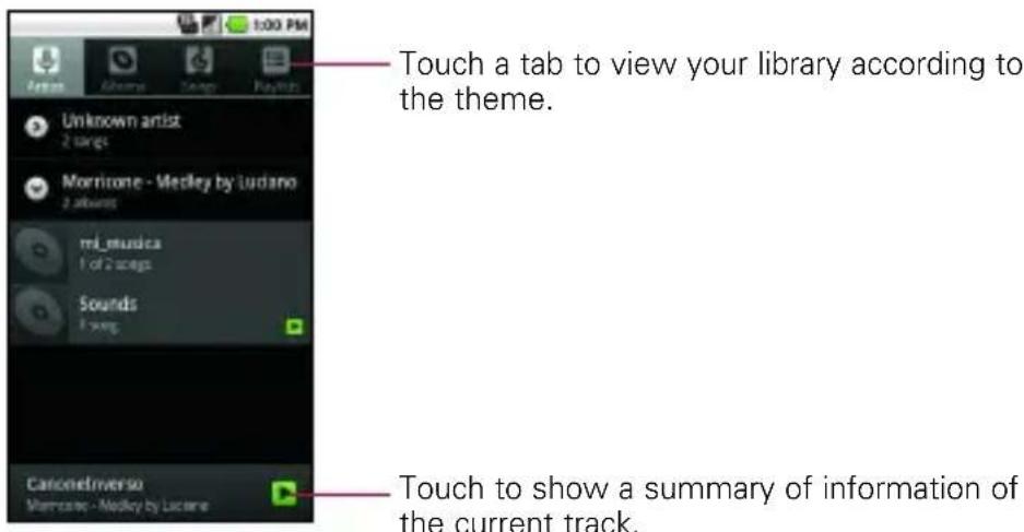 LG Ally - To open Music and view your music library - 1