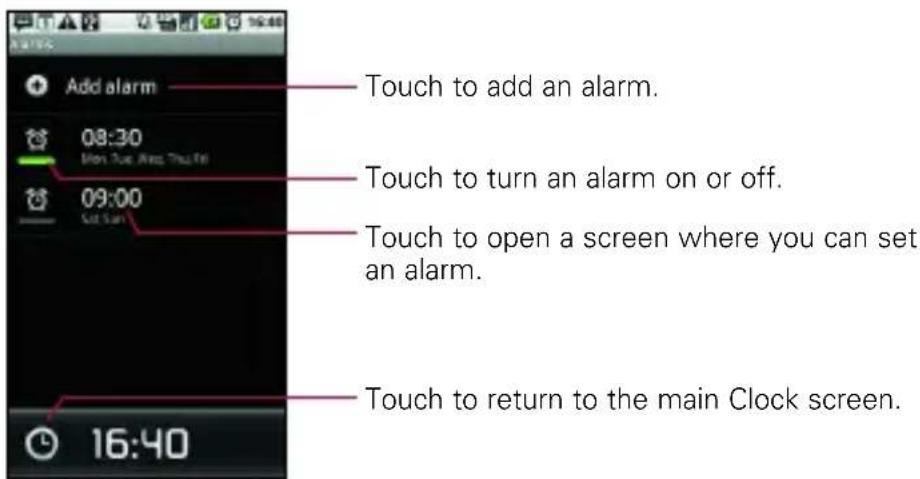 LG Ally - To set an alarm - 1