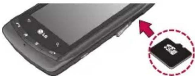 LG Ally - Inserting a microSD card - 1