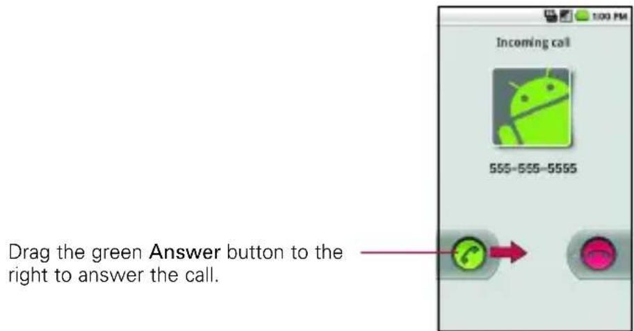 LG Ally - To answer a call - 1